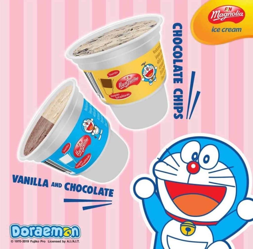Magnolia x Doraemon Ice Cream Cups