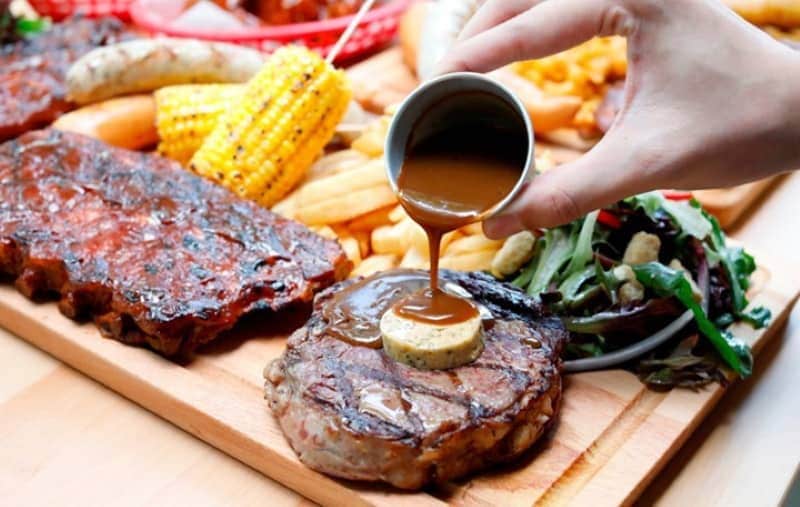 morganfield's 1-for-1 ribeye steak promo pour shot