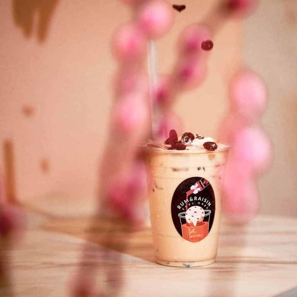 koi alcoholic bubble tea rum and raisin