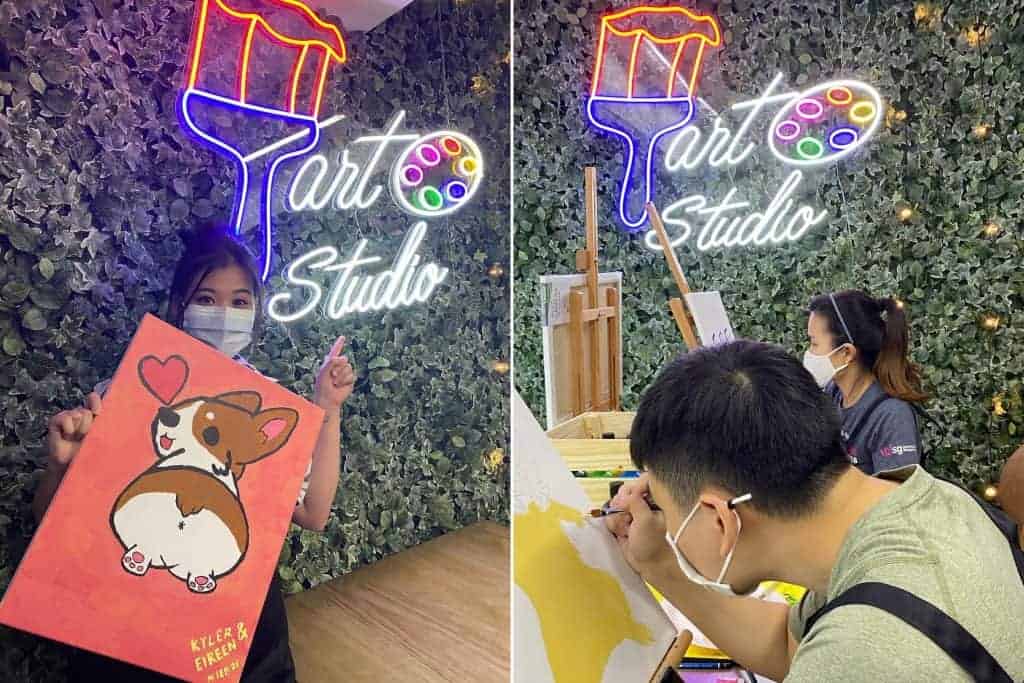 Photo taken at instagrammable backdrop of T-Art Studio that opens until midnight