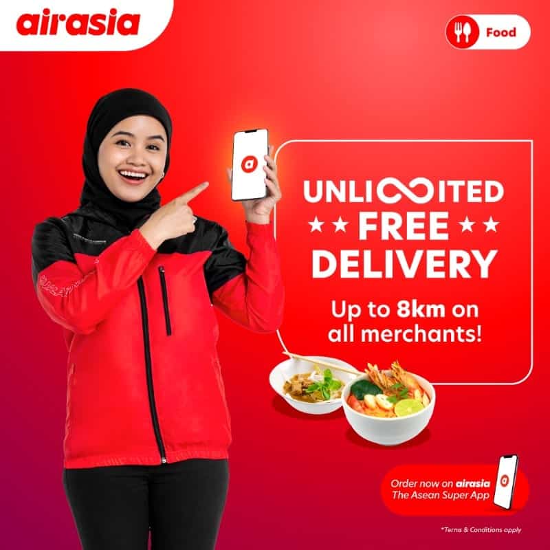 airasia food singapore unlimited free delivery