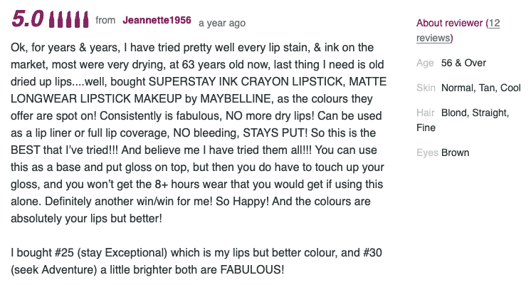 Review for Maybelline Crayon