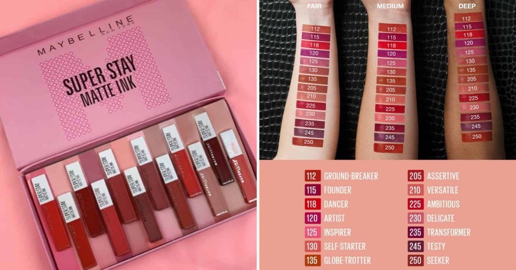 maybelline superstay matte lipstick smudge proof under face mask