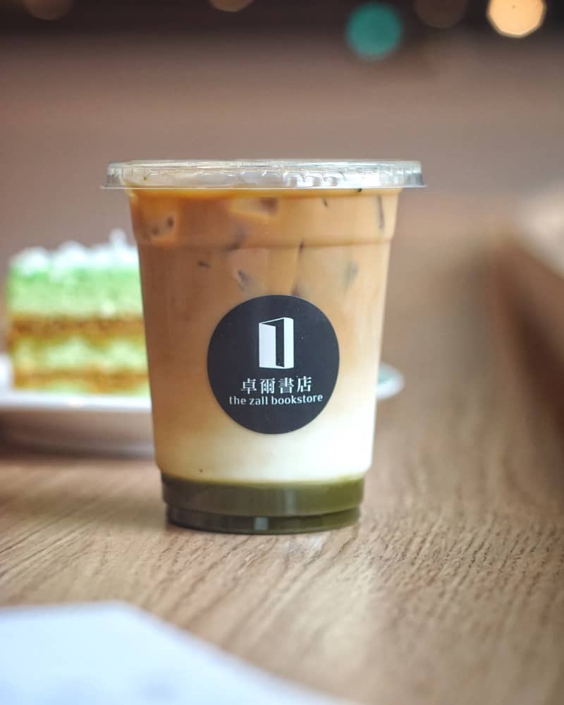 zall bookstore matcha espresso