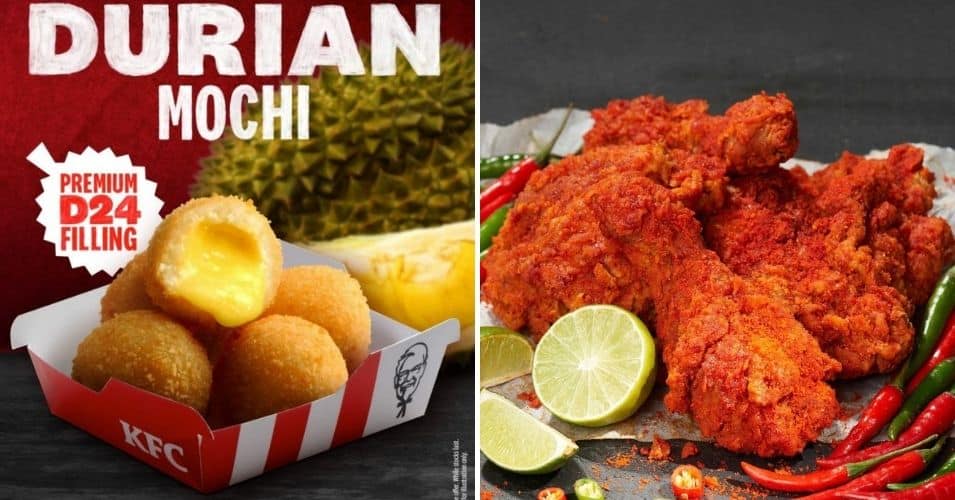 kfc golden durian mochi balls