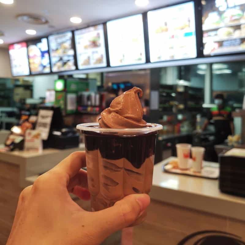 burger king belgian chocolate ice cream