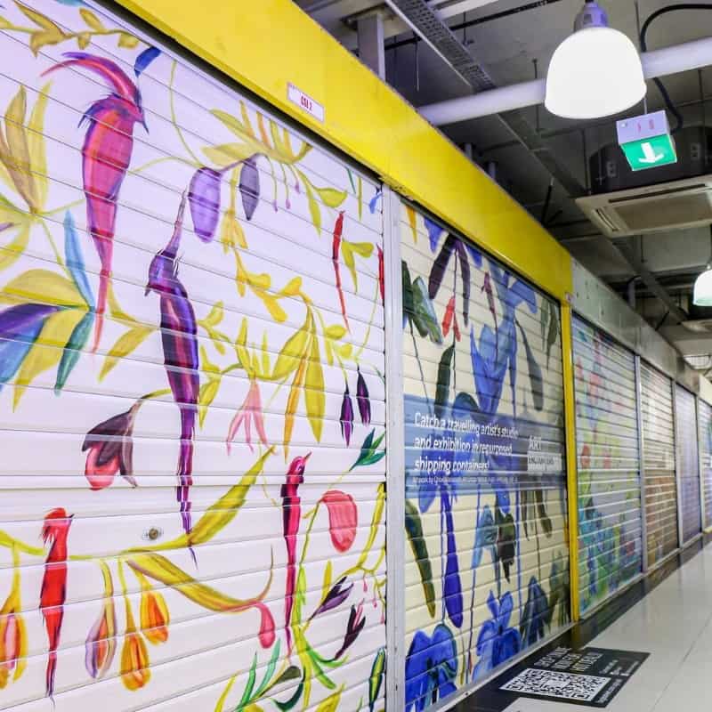 bugis+ floral container petals fall now and then