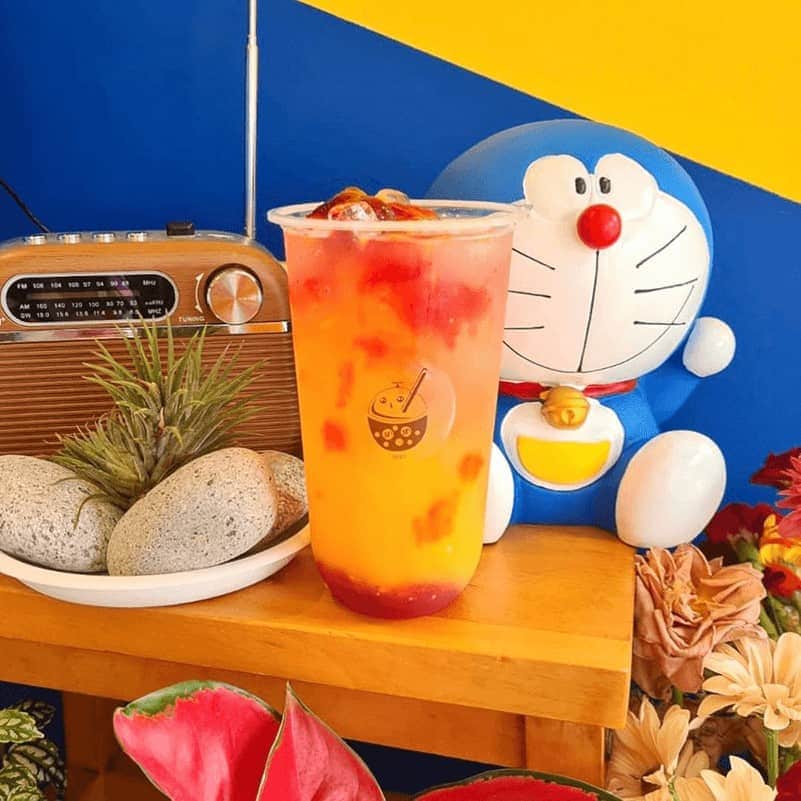 doraemon-themed Qiu Qiu Tea bubble tea 2