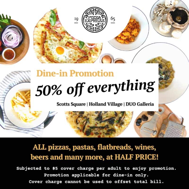 pizza express singapore 50% promo