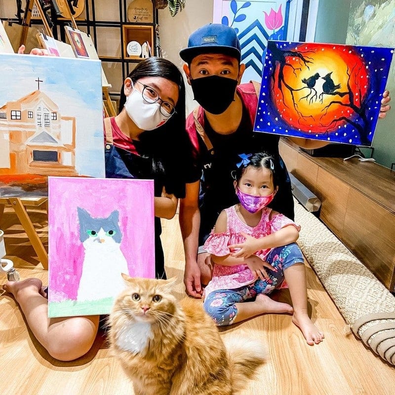 cat art jamming