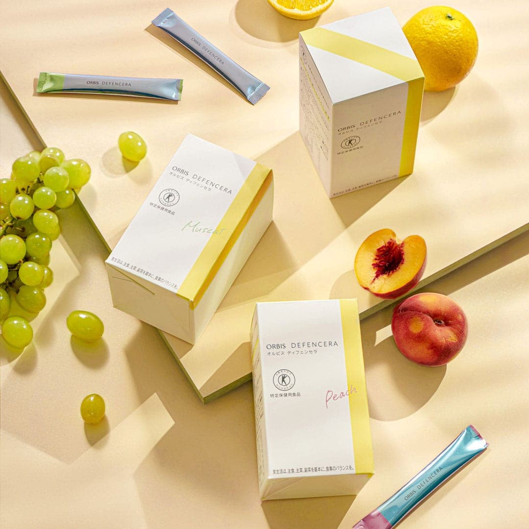 edible moisturiser orbis defencera peach yuzu muscat