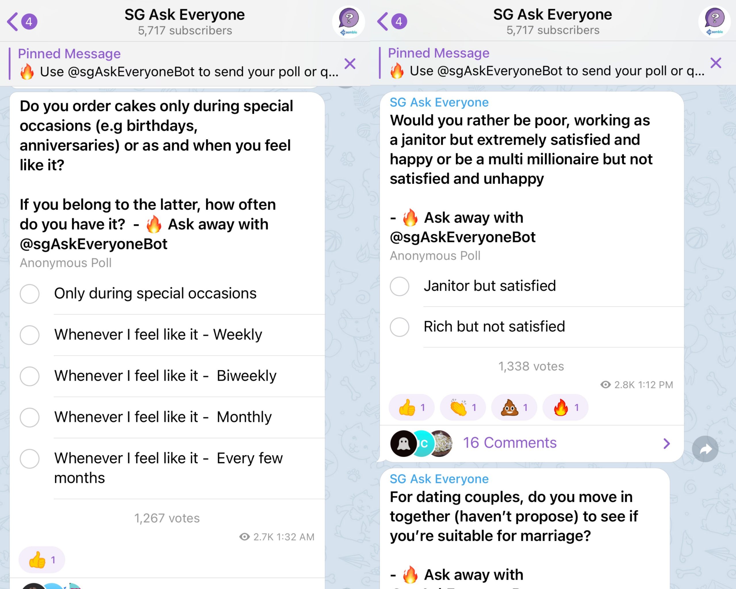 Singapore Telegram channels