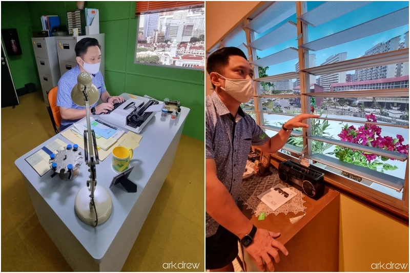 retro-themed exhibition