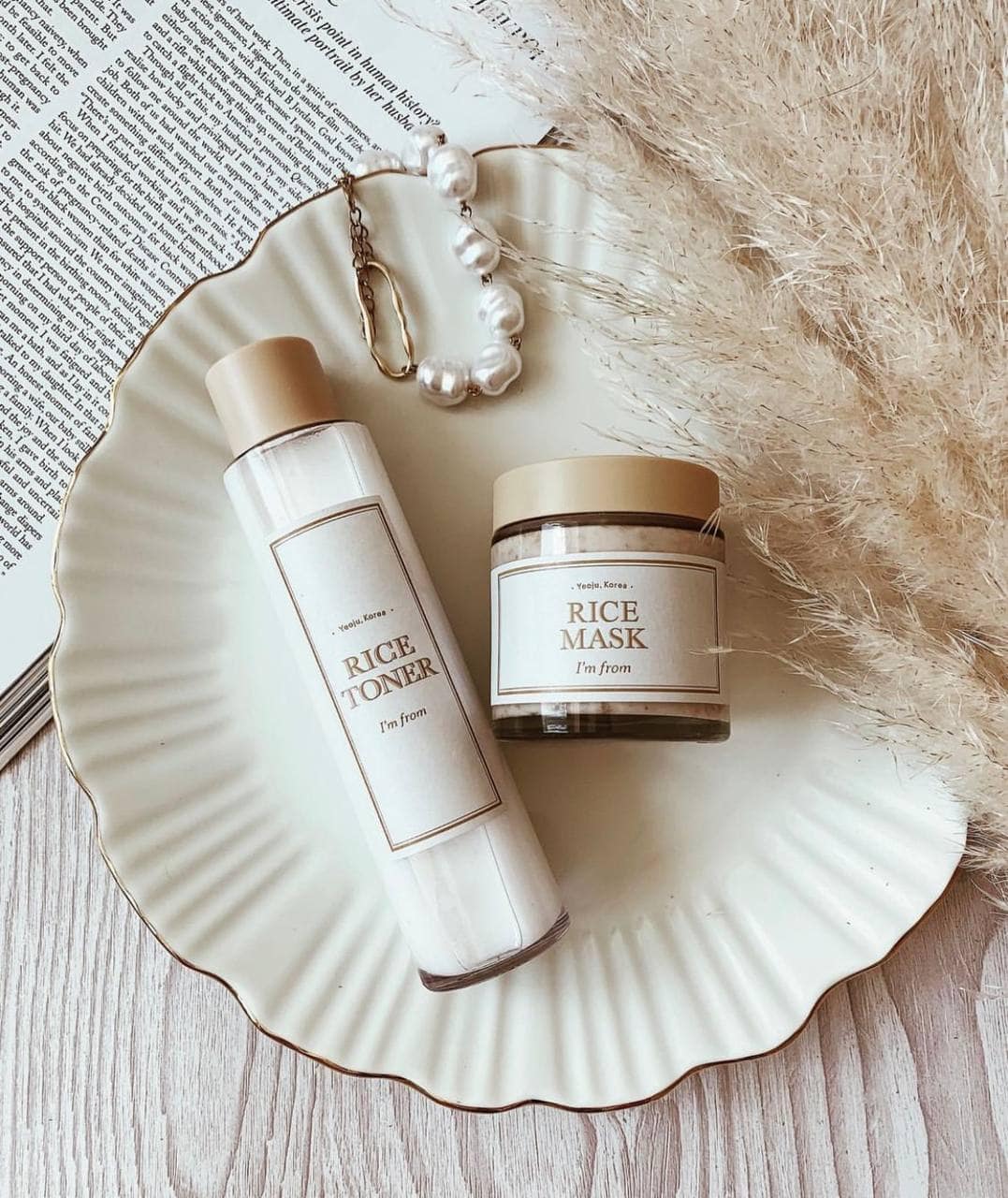 rice skincare i'm from korean rice toner cream