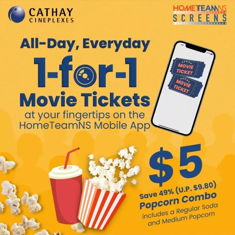 cathay cineplexes 1 for 1 movie tickets