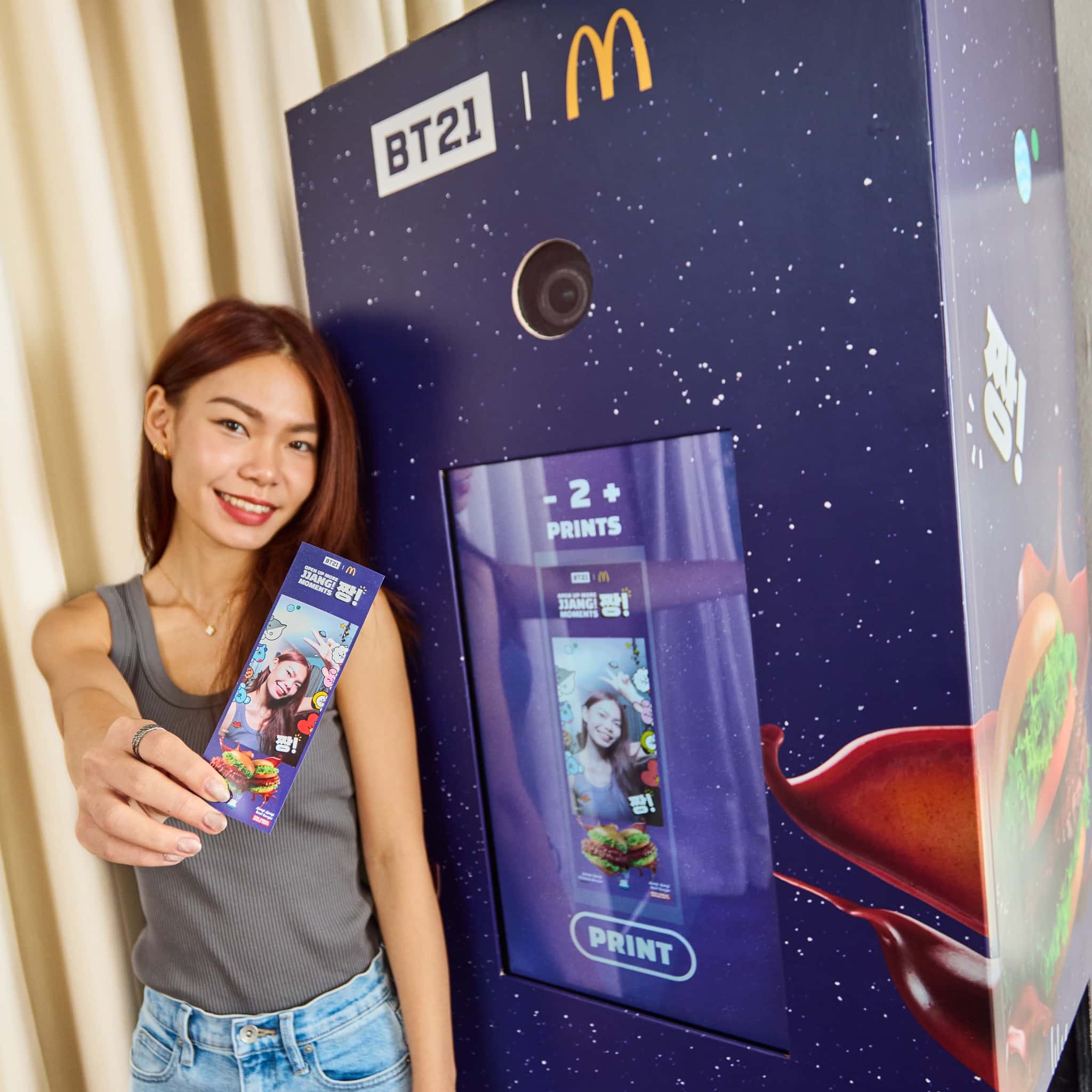 mcdonald's bt21 photobooth