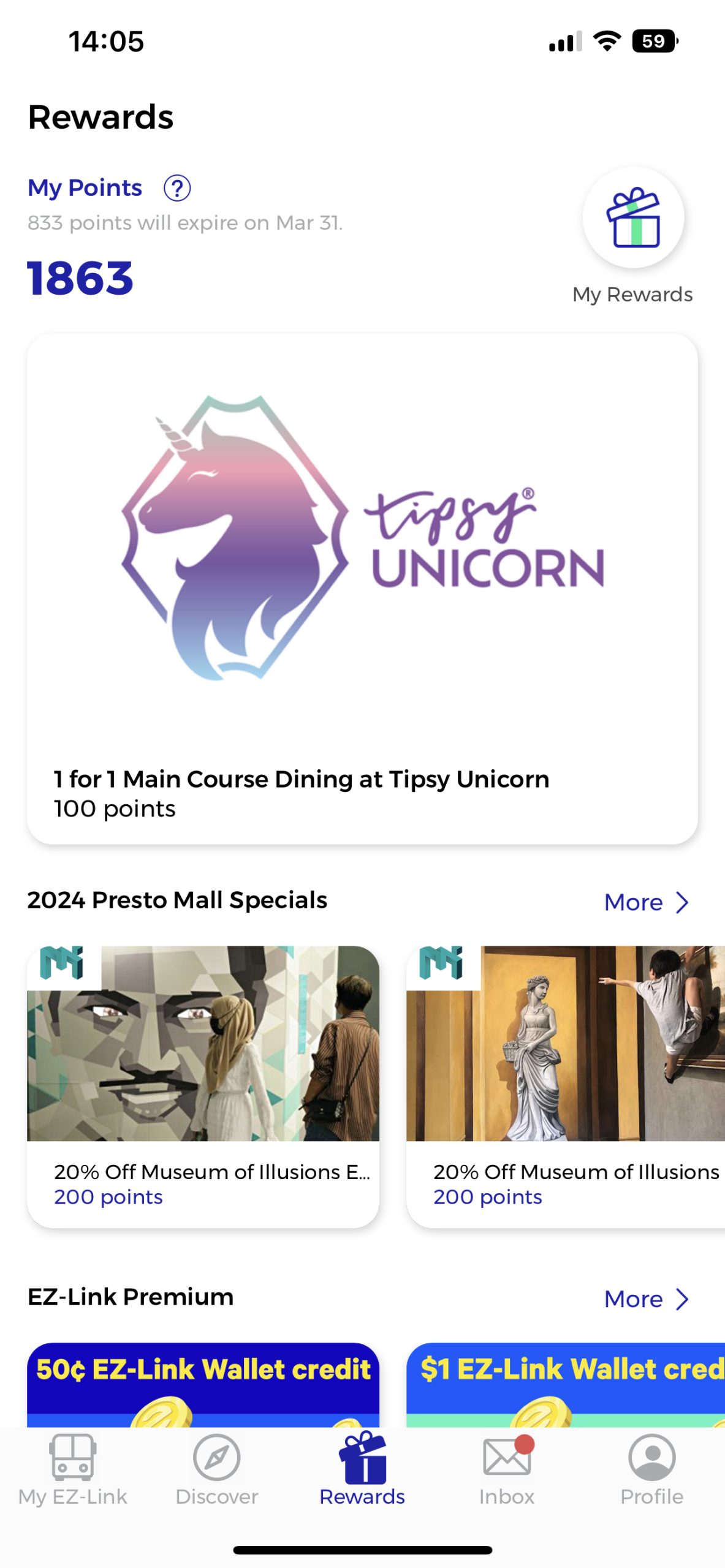 EZ-Link contactless payment